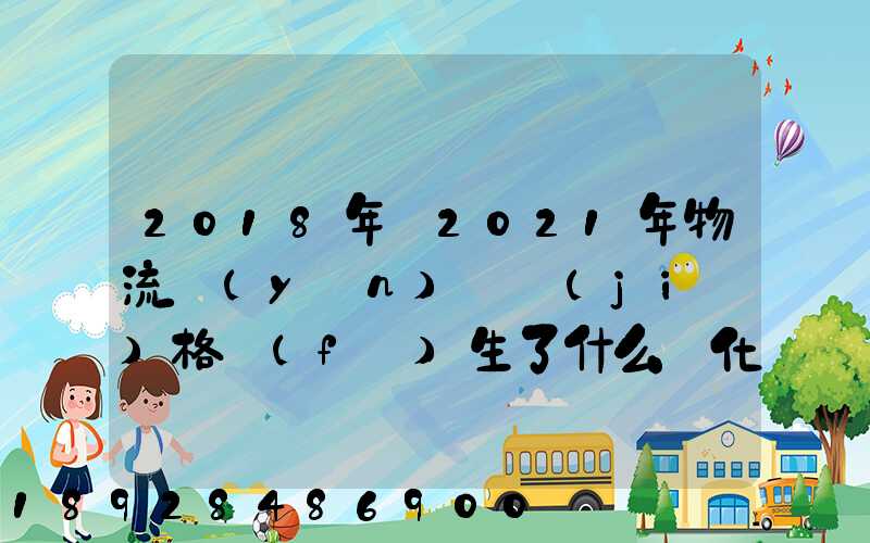 2018年—2021年物流運(yùn)輸價(jià)格發(fā)生了什么變化