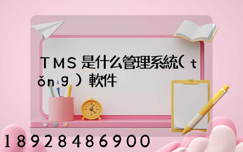TMS是什么管理系統(tǒng)軟件