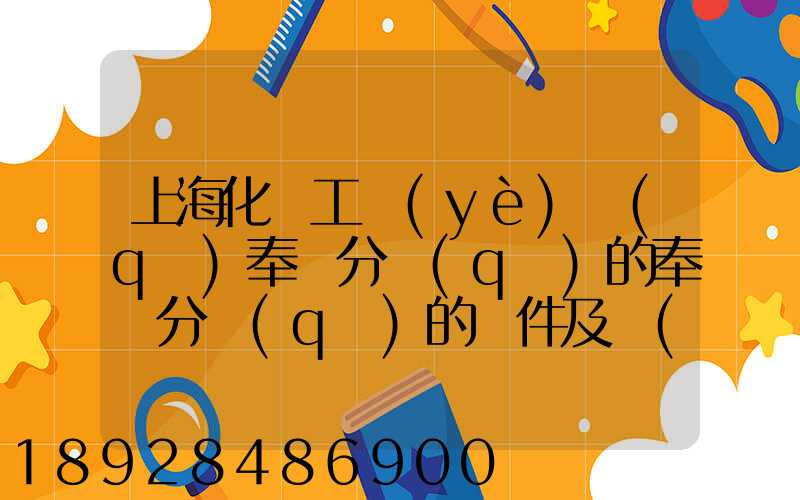 上海化學工業(yè)區(qū)奉賢分區(qū)的奉賢分區(qū)的條件及優(yōu)勢