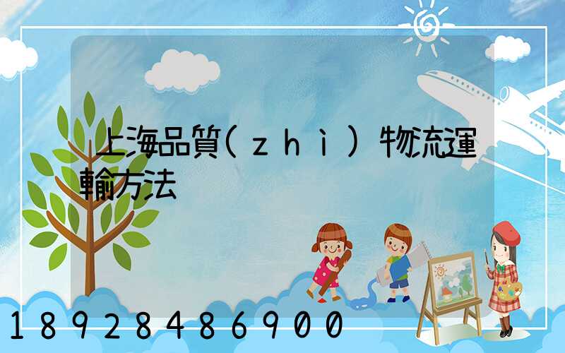 上海品質(zhì)物流運輸方法