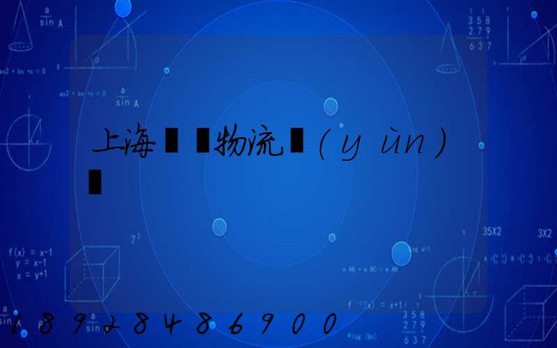 上海國際物流運(yùn)輸