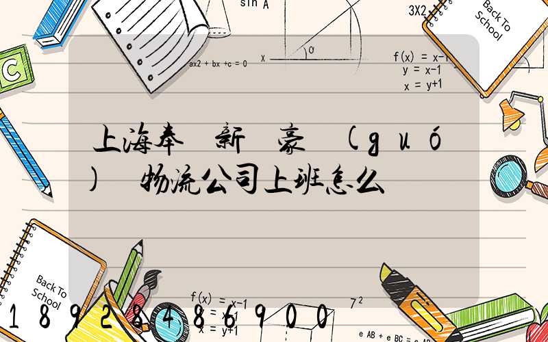 上海奉賢新銀豪國(guó)際物流公司上班怎么樣