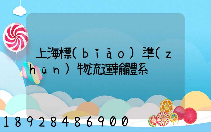 上海標(biāo)準(zhǔn)物流運輸體系