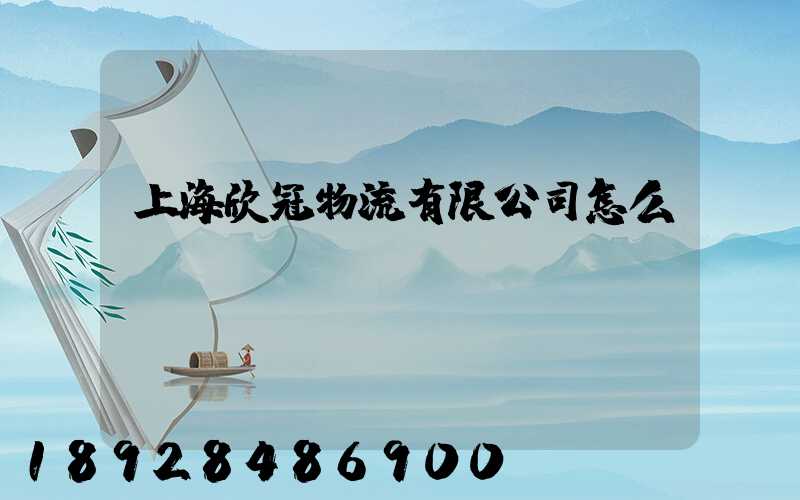上海欣冠物流有限公司怎么樣