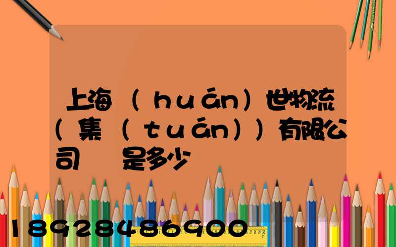 上海環(huán)世物流(集團(tuán))有限公司電話是多少