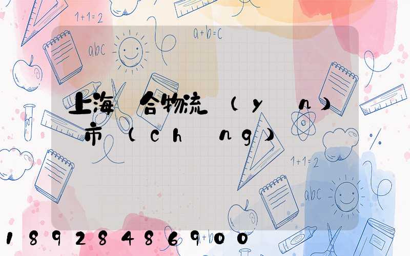 上海綜合物流運(yùn)輸市場(chǎng)
