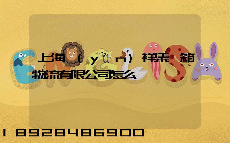 上海運(yùn)祥集裝箱物流有限公司怎么樣