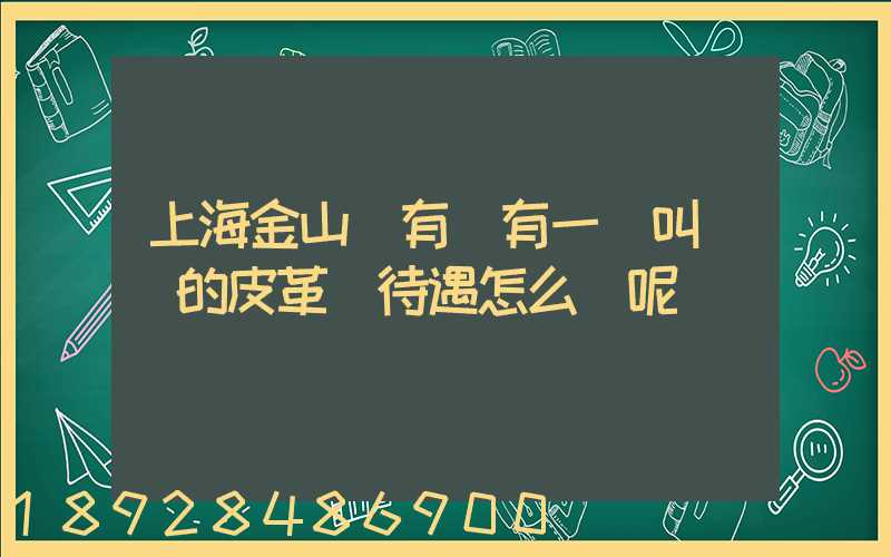 上海金山區有沒有一個叫華豐的皮革廠待遇怎么樣呢