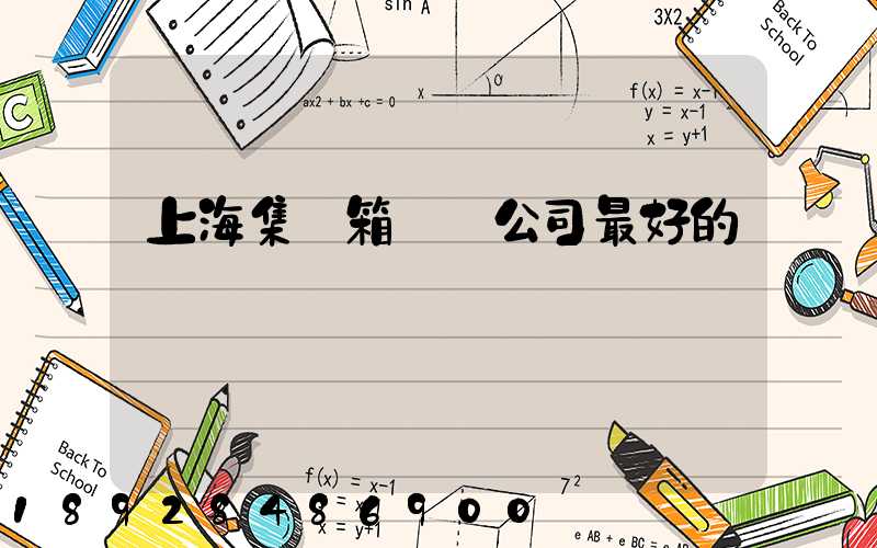 上海集裝箱運輸公司最好的