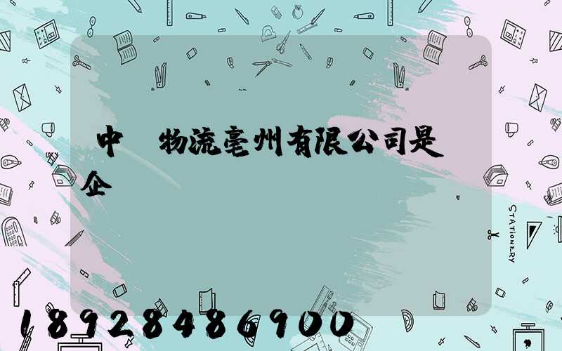 中國物流亳州有限公司是國企嗎