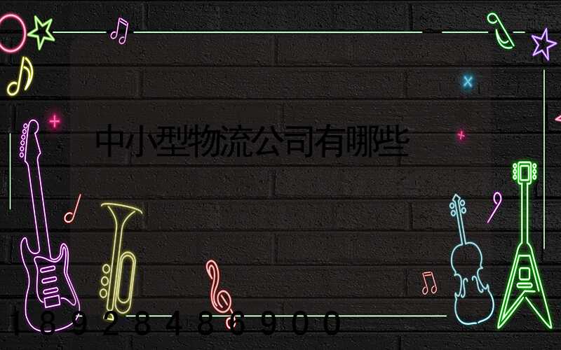 中小型物流公司有哪些