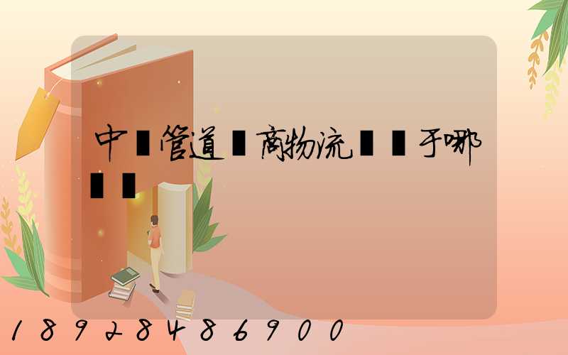 中財管道電商物流園屬于哪個區