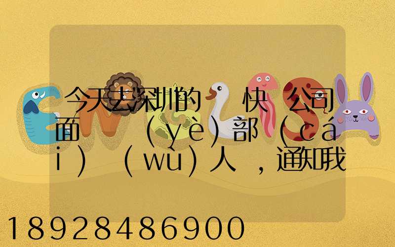 今天去深圳的順豐快遞公司面試營業(yè)部財(cái)務(wù)人員,通知我明天過去復(fù)試,請問...