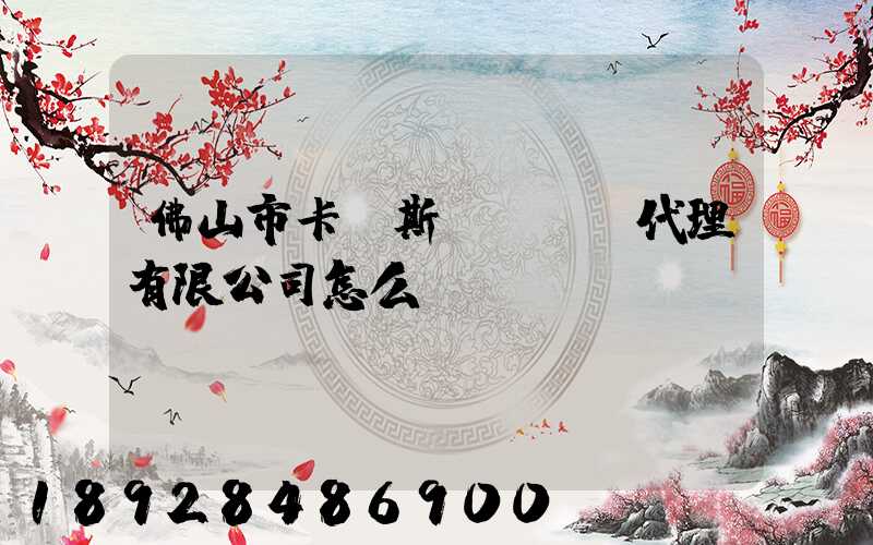 佛山市卡羅斯國際貨運代理有限公司怎么樣