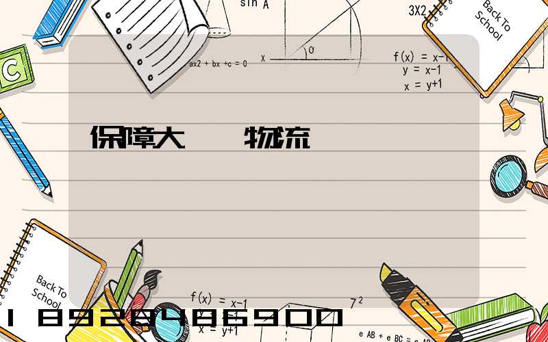 保障大飛機物流運輸