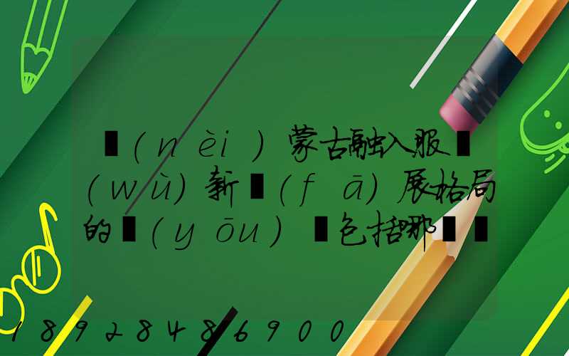 內(nèi)蒙古融入服務(wù)新發(fā)展格局的優(yōu)勢包括哪幾個(gè)優(yōu)勢