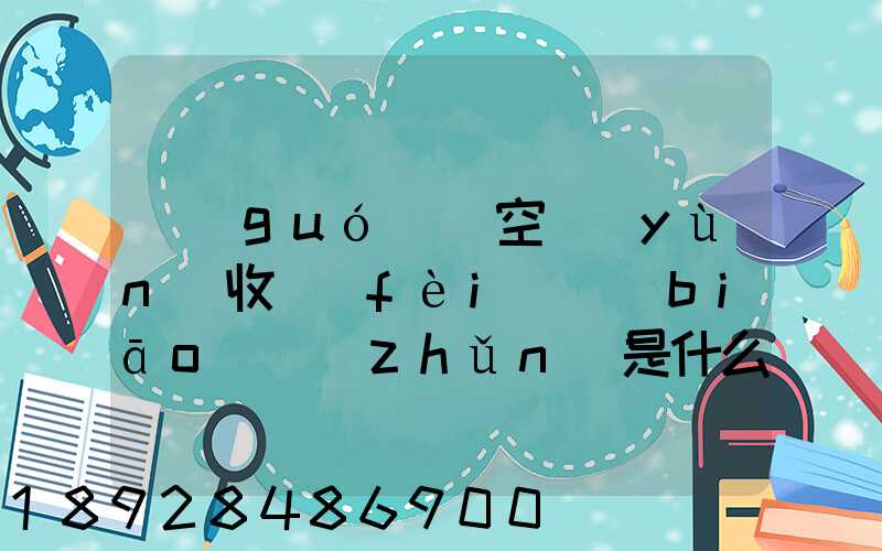 國(guó)際空運(yùn)收費(fèi)標(biāo)準(zhǔn)是什么