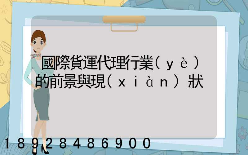 國際貨運代理行業(yè)的前景與現(xiàn)狀