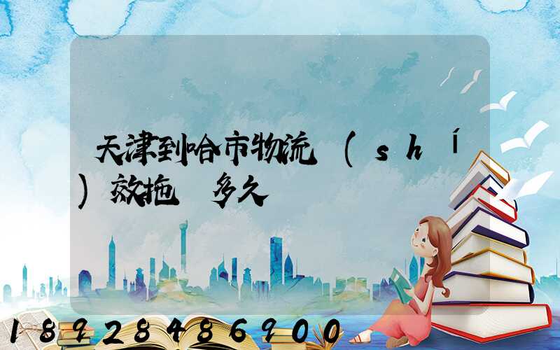 天津到哈市物流時(shí)效拖車多久