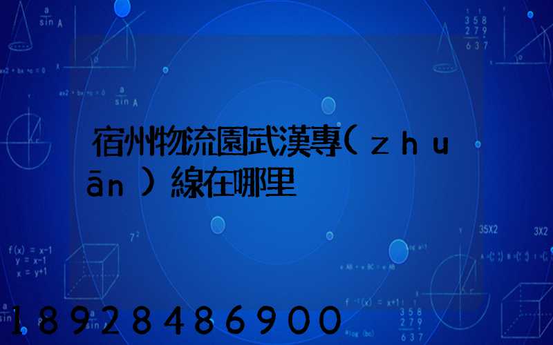 宿州物流園武漢專(zhuān)線在哪里