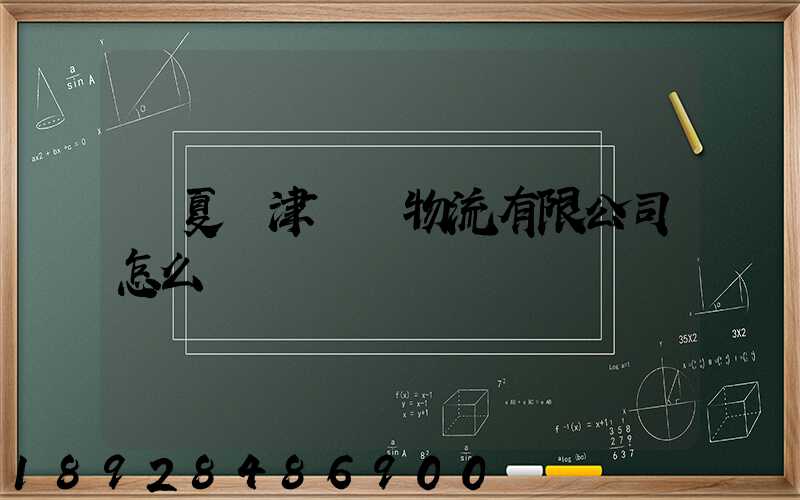 寧夏寧津國際物流有限公司怎么樣