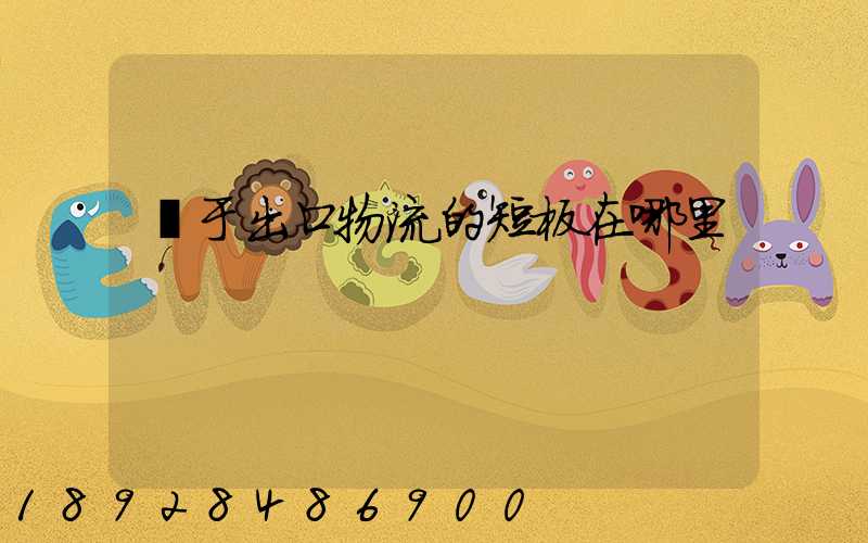 對于出口物流的短板在哪里