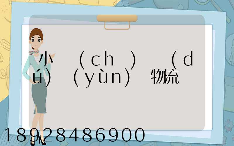 小貨車(chē)單獨(dú)運(yùn)輸物流