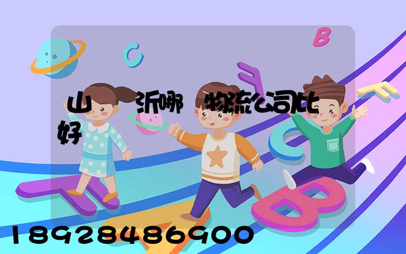 山東臨沂哪個物流公司比較好