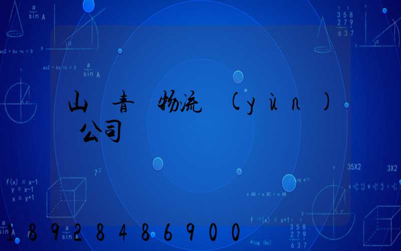 山東青島物流運(yùn)輸公司