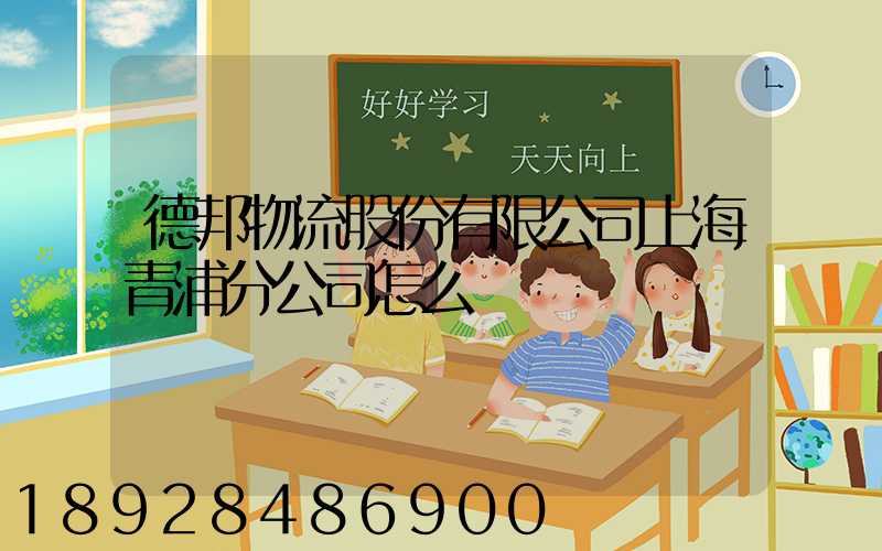 德邦物流股份有限公司上海青浦分公司怎么樣