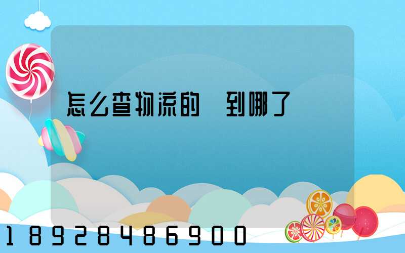 怎么查物流的貨到哪了