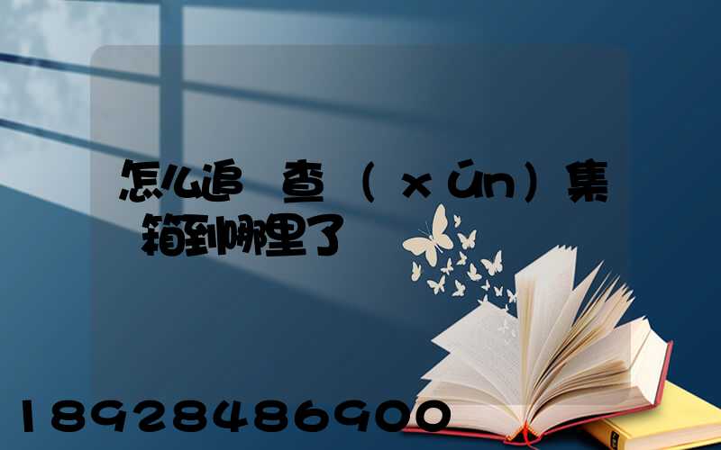 怎么追蹤查詢(xún)集裝箱到哪里了