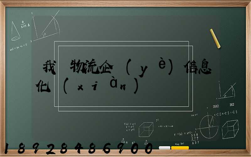 我國物流企業(yè)信息化現(xiàn)狀