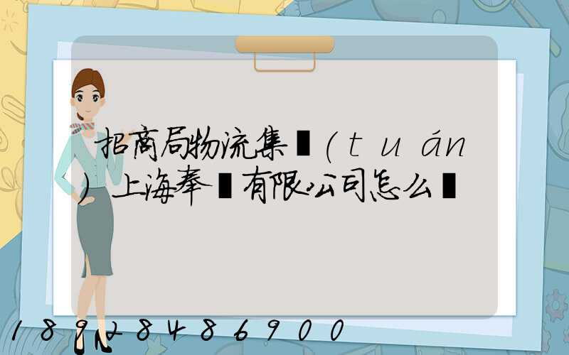 招商局物流集團(tuán)上海奉賢有限公司怎么樣