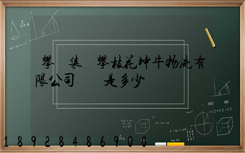 攀鋼集團攀枝花坤牛物流有限公司電話是多少