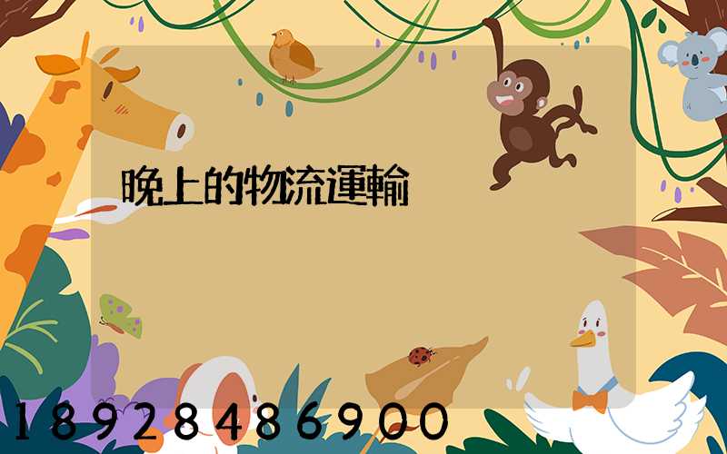 晚上的物流運輸