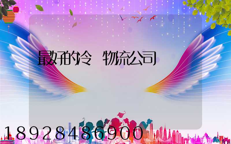 最好的冷鏈物流公司