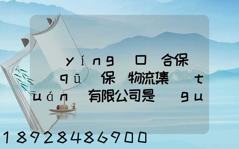 營(yíng)口綜合保稅區(qū)保稅物流集團(tuán)有限公司是國(guó)企嗎