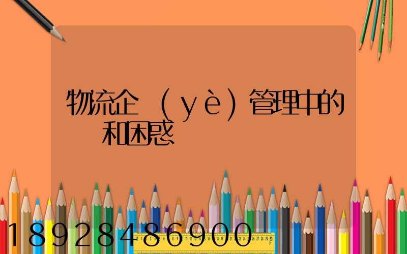 物流企業(yè)管理中的問題和困惑