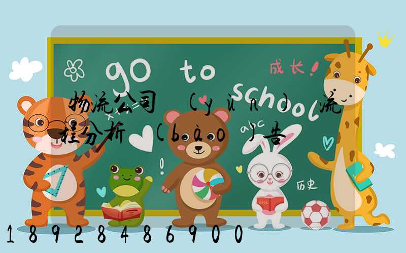 物流公司運(yùn)輸流程分析報(bào)告