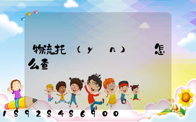 物流托運(yùn)單號怎么查詢