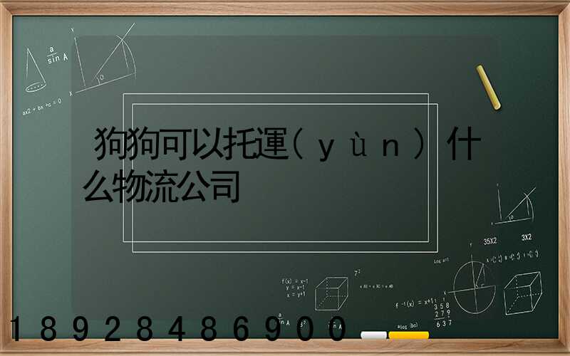 狗狗可以托運(yùn)什么物流公司