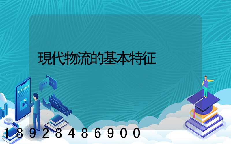 現代物流的基本特征