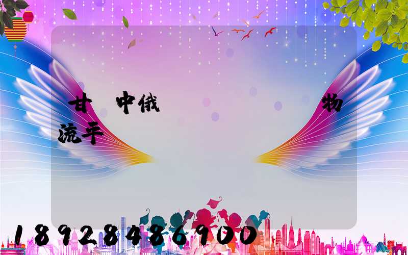 甘肅中俄運(yùn)輸物流平臺(tái)