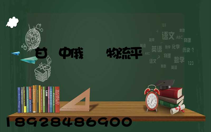 甘肅中俄運輸物流平臺