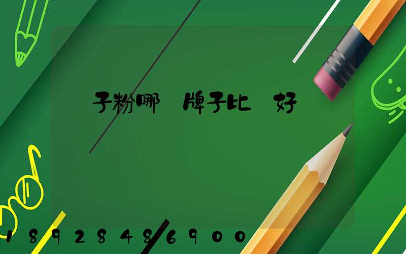 膩子粉哪個牌子比較好