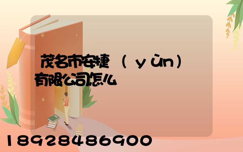 茂名市安捷運(yùn)輸有限公司怎么樣