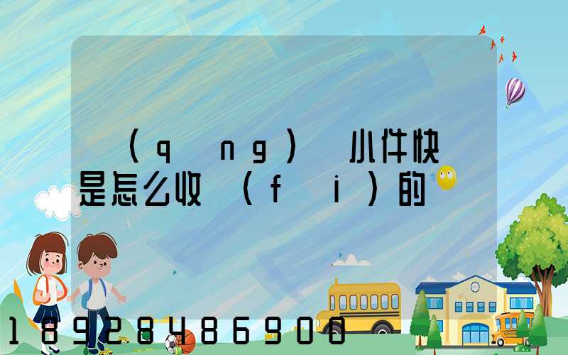 請(qǐng)問小件快遞是怎么收費(fèi)的