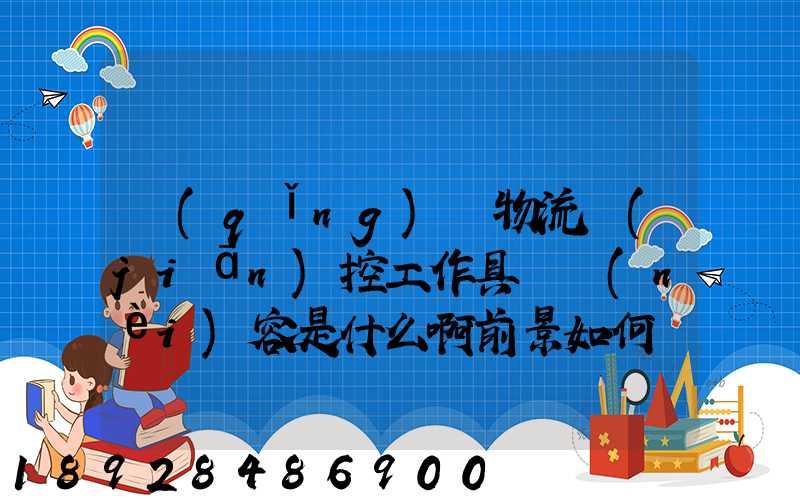請(qǐng)問物流監(jiān)控工作具體內(nèi)容是什么啊前景如何