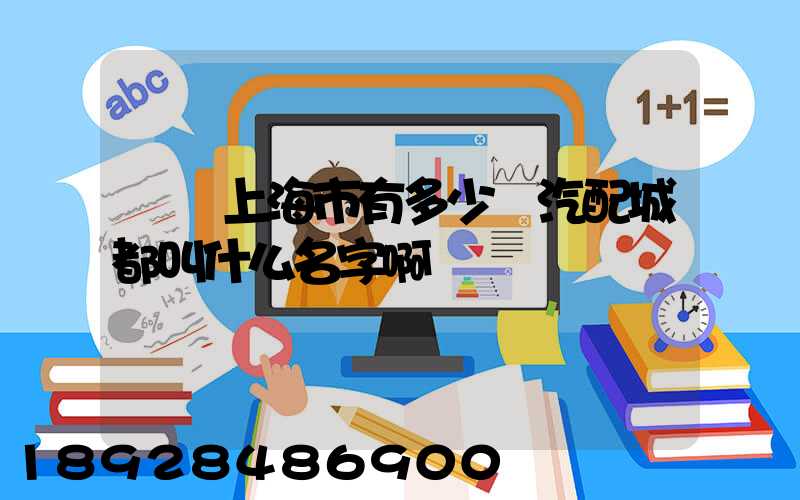 請問上海市有多少個汽配城都叫什么名字啊